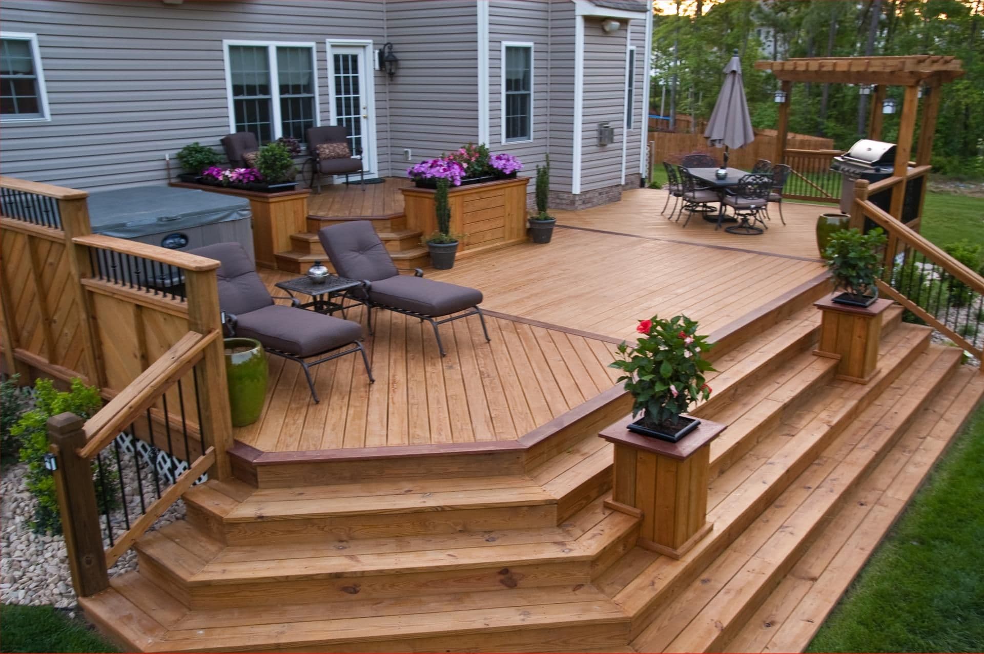Premium Multi-Level Wooden Deck